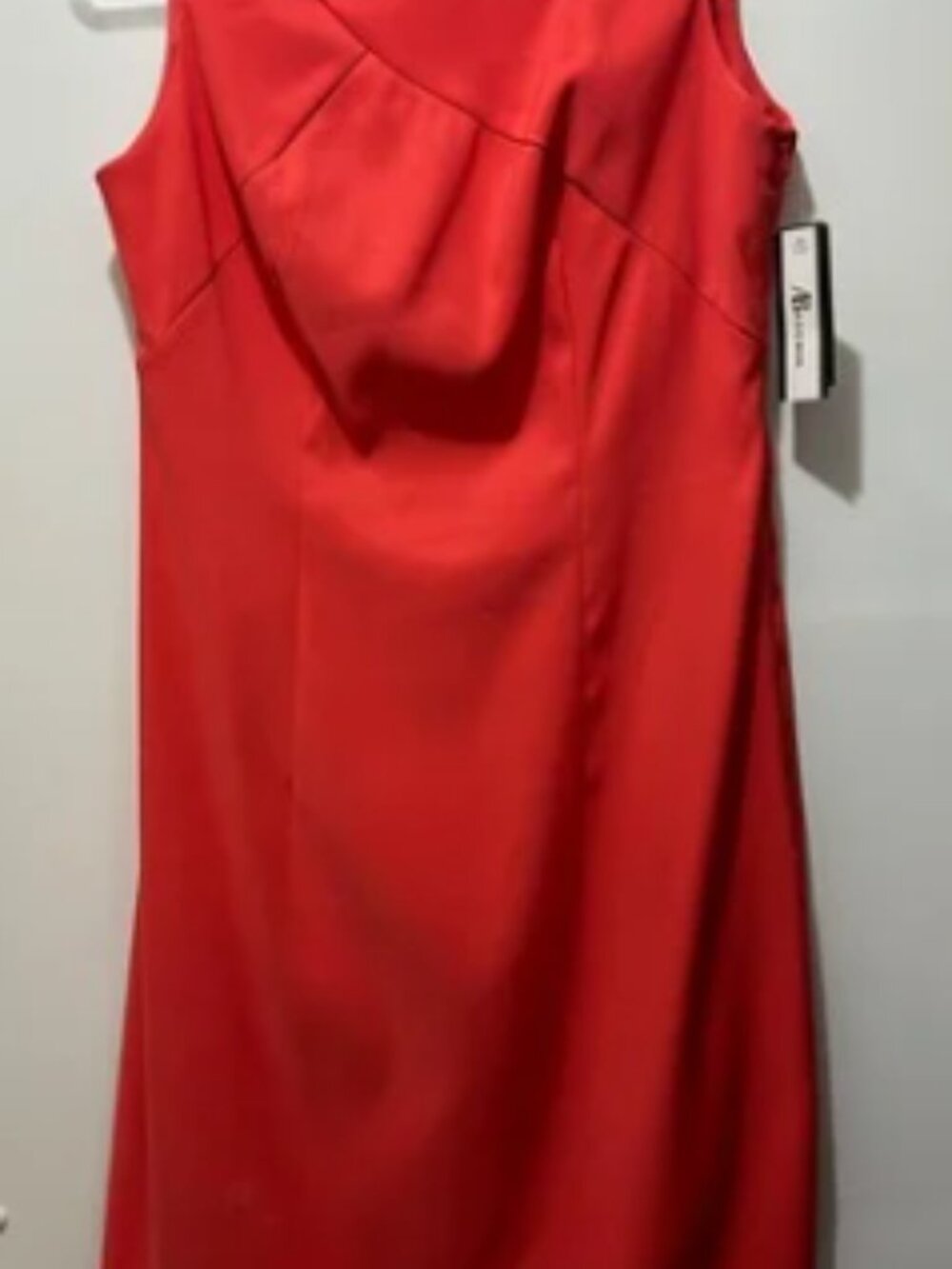 AB Studio Coral Sheath Dress with asymmetrical neck line Size 4 NWT